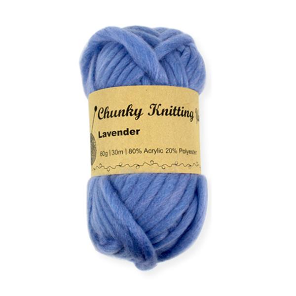 Chunky Knit Yarn 60gm 30mtr Lavender